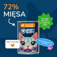 BEEFY BUFFY Zestaw Kawałki w sosie | Kurczak | dla dorosłych kotów | 415g – Image 7