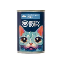 BEEFY BUFFY Zestaw Kawałki w sosie | 5 smakiw | dla dorosłych kotów | 30x415g – Image 4