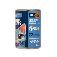 BEEFY BUFFY Zestaw Kawałki w sosie | Ryba | dla dorosłych kotów | 415g – Image 3