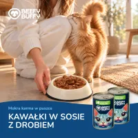 BEEFY BUFFY Kawałki w sosie | Drób | dla dorosłych kotów | 415 g – Image 6