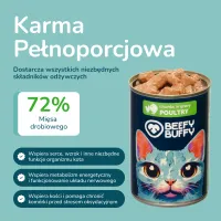 BEEFY BUFFY Kawałki w sosie | Drób | dla dorosłych kotów | 415 g – Image 8