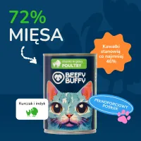 BEEFY BUFFY Kawałki w sosie | Drób | dla dorosłych kotów | 415 g – Image 5