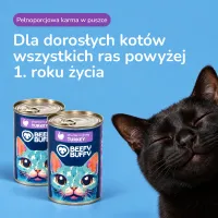 BEEFY BUFFY Zestaw Kawałki w sosie | Indyk | dla dorosłych kotów | 415g – Image 9