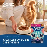 BEEFY BUFFY Zestaw Kawałki w sosie | Wołowina | dla dorosłych kotów | 85 g – Image 8