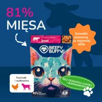 BEEFY BUFFY Zestaw Kawałki w sosie | Wołowina | dla dorosłych kotów | 85 g – Image 6