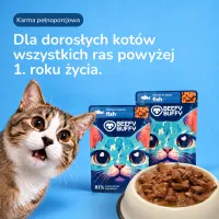 BEEFY BUFFY Zestaw Kawałki w sosie | Ryba | dla dorosłych kotów | 85 g – Image 7