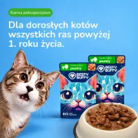 BEEFY BUFFY Zestaw Kawałki w sosie | Drób | dla dorosłych kotów | 85 g – Image 8