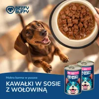 BEEFY BUFFY Kawałki w sosie z wołowiną | dla dorosłych psów | 415 g – Image 8