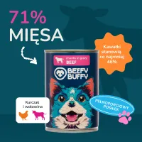 BEEFY BUFFY Kawałki w sosie z wołowiną | dla dorosłych psów | 415 g – Image 5