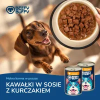 BEEFY BUFFY Zestaw Kawałki w sosie z kurczakiem | dla dorosłych psów | 415g – Image 8