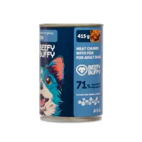 BEEFY BUFFY Zestaw Kawałki w sosie z rybą | dla dorosłych psów | 415g – Image 3