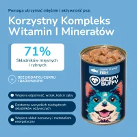 BEEFY BUFFY Zestaw Kawałki w sosie z rybą | dla dorosłych psów | 415g – Image 9