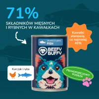 BEEFY BUFFY Zestaw Kawałki w sosie z rybą | dla dorosłych psów | 415g – Image 5
