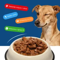 BEEFY BUFFY Zestaw Kawałki w sosie z rybą | dla dorosłych psów | 415g – Image 7