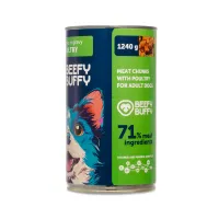 BEEFY BUFFY Kawałki w sosie z drobiem | dla dorosłych psów | 1240 g – Image 2