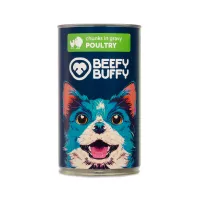 BEEFY BUFFY Zestaw Kawałki w sosie | Drób i Kurczak | dla dorosłych psów | 1240g – Image 3