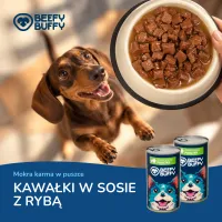BEEFY BUFFY Kawałki w sosie z drobiem | dla dorosłych psów | 1240 g – Image 8