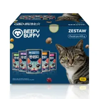 BEEFY BUFFY Zestaw Kawałki w sosie | 5 smakiw | dla dorosłych kotów | 30x415g – Image 1