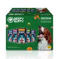 BEEFY BUFFY Zestaw Kawałki w sosie | 5 smakiw | dla dorosłych psów | 30x415g – Image 1