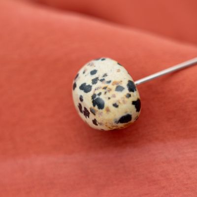 NATURA LIBERA – Spilla in Argento 925 con Diaspro Dalmatian – 5 cm – Image 3