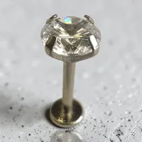 Large 5mm Clear Crystal Flatback Labret – Image 1