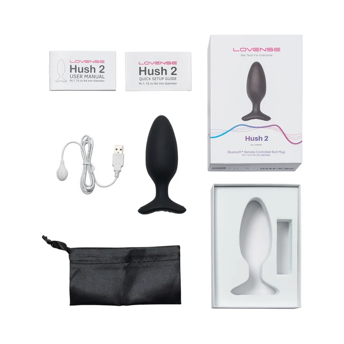 Lovense Hush 2 Bluetooth Remote-Controlled Vibrating Butt Plug Medium 1.75 in. – Image 2