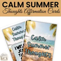 Calm Summer Thoughts Printable Affirmation Cards – Image 1