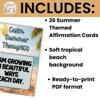 Calm Summer Thoughts Printable Affirmation Cards – Image 3