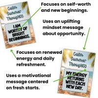 Calm Summer Thoughts Printable Affirmation Cards – Image 5