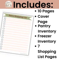 Pantry and Freezer Inventory Printable with Shopping List – Image 3