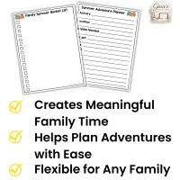 Family Summer Bucket List Printable | Summer Activity Planner & Memory Keeper – Image 2