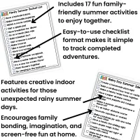 Family Summer Bucket List Printable | Summer Activity Planner & Memory Keeper – Image 4