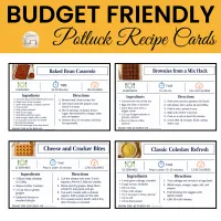 Budget-Friendly Potluck Recipe Cards – Image 1