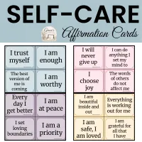 Self-Care Affirmation Cards Printable | Positive Mindset & Wellness – Image 1