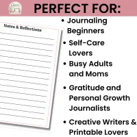 Printable Reflection Journal | Floral Self Care Journal Pages – Image 6