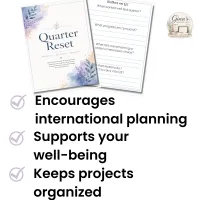 Q3 Planner Without the Chaos | Printable Quarterly Planner for Goal Setting & Productivity – Image 2