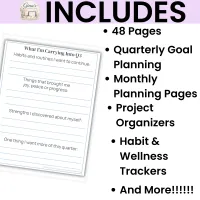 Q3 Planner Without the Chaos | Printable Quarterly Planner for Goal Setting & Productivity – Image 3