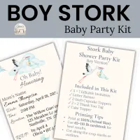 Boy Stork Baby Shower Party Kit – Image 1