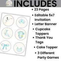 Boy Stork Baby Shower Party Kit – Image 3