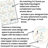 Boy Stork Baby Shower Party Kit – Image 4
