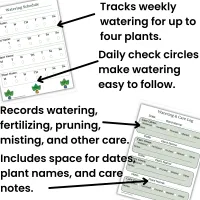 Houseplant Care Planner Printable Plant Care & Tracking Journal – Image 4
