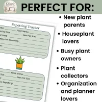 Houseplant Care Planner Printable Plant Care & Tracking Journal – Image 6