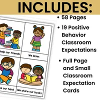 Positive Behavior Classroom Expectations Posters & Visual Rules Cards – Image 3