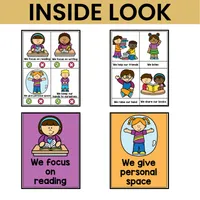 Positive Behavior Classroom Expectations Posters & Visual Rules Cards – Image 4