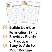 Pumpkin Number Tracing 0-10 Worksheets  – Image 2