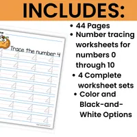 Pumpkin Number Tracing 0-10 Worksheets  – Image 3
