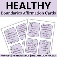 Healthy Boundaries Affirmation Cards – Image 1