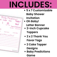 Baby Shower Party Kit for Girls | Printable Decorations & Games – Image 3