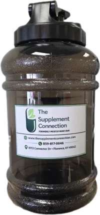The Supplement Connection Water Bottle Black – Image 1