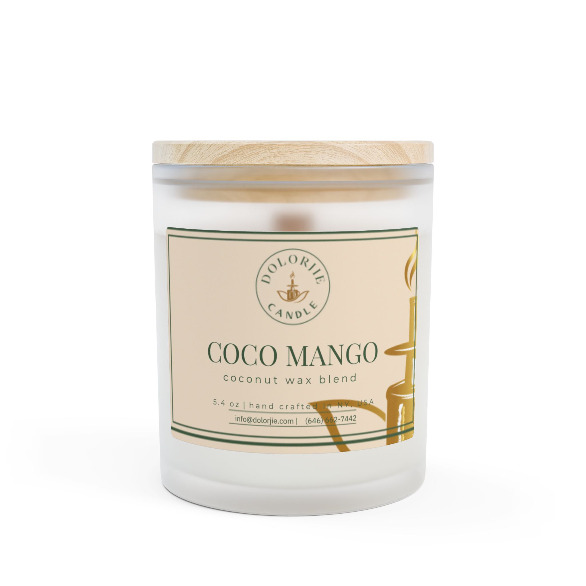 Coco Mango 5.4 Oz Scented Candle Coconut Wax Blend – Image 1